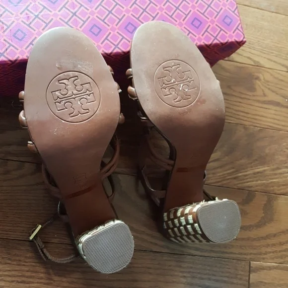 TORY Burch brown leather sandals - Picture 3 of 8